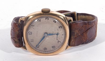 Lot 261 - Cyma 9ct gold wrist watch, hallmarked 375 on...
