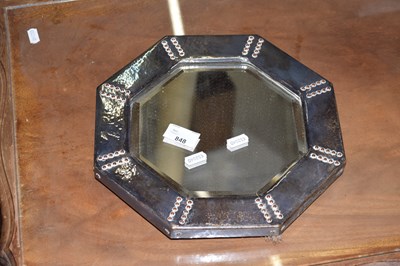 Lot 848 - Octagonal metal fronted wall hanging mirror