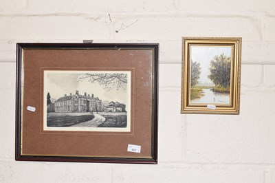 Lot 863 - A framed print of Felbrigg Hall together with...