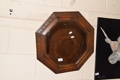 Lot 866 - Octagonal wood framed mirror