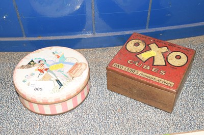 Lot 885 - A vintage Oxo tin and Quality Street tin