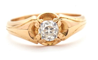 Lot 77 - An 18ct late Victorian diamond ring, set with...