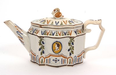 Lot 299 - Prattware Teapot c.1790/1810