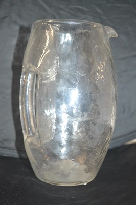 Lot 222 - A Loetz cracked ice jug, 17cm high