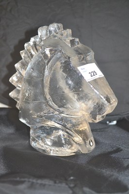 Lot 229 - A Swedish Pukeberg glass model of a horses...