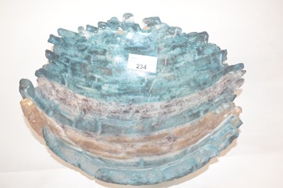 Lot 234 - An unusual Studio Glass bowl, the exterior...