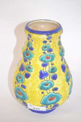 Lot 239 - A Boch Freres Belgian pottery vase probably...