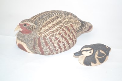 Lot 246 - A large pottery limited edition of a duck with...