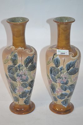Lot 260 - A fine pair of Royal Doulton vases with...