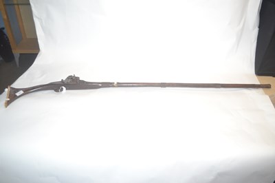 Lot 133 - 19th century Morrocan Mukahla flint lock camel...