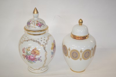 Lot 262 - Two modern continental porcelain vases and...