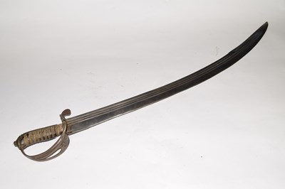 Lot 128 - Early 19th century sword with triple fullered...