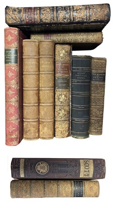 Lot 820 - ONE BOX: Antiquarian (mostly) leatherbound, to...