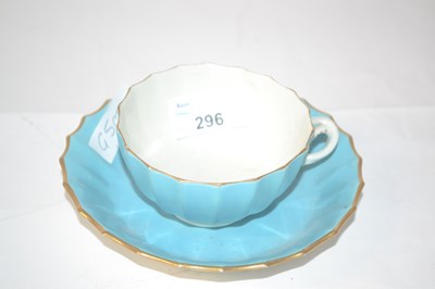 Lot 296 - A Worcester porcelain cup and saucer with...