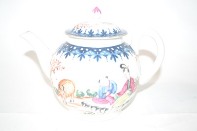 Lot 301 - A Worcester porcelain teapot and cover, circa...