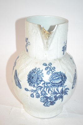 Lot 305 - An 18th Century Worcester porcelain mask jug...