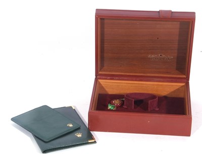 Lot 285 - Rolex watch box complete with card holder,...