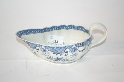 Lot 323 - A Derby sauce boat decorated with the Full...