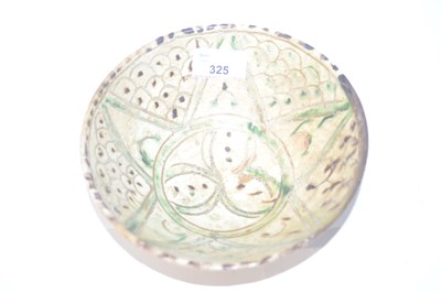 Lot 325 - A Middle Eastern pattern pottery bowl