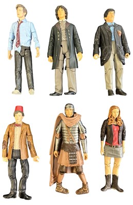 Lot 74 - Six Doctor Who action figures by BBC Worldwide,...