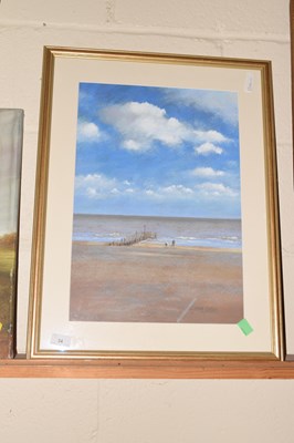 Lot 34 - Dawn Green study of a beach scene