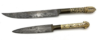 Lot 116 - Two late 19th century Balkan bone handle...