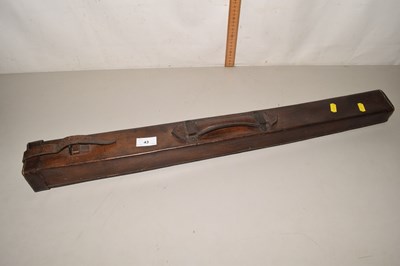 Lot 43 - Vintage leather snooker cue case