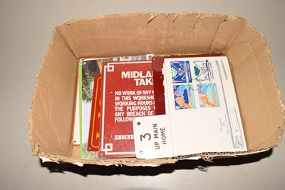 Lot 60 - Box of reproduction railway metal signs,...