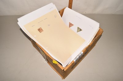 Lot 99 - Box of various world stamps on album pages to...