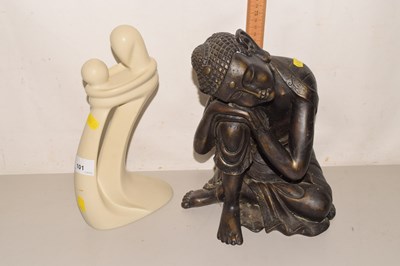 Lot 101 - An abstract composition model of two embracing...