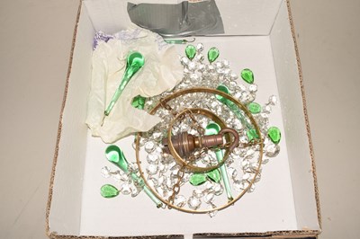 Lot 107 - A small ceiling light fitting with glass...