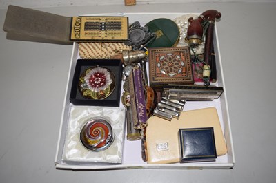 Lot 108 - Mixed Lot: Powder compact, small inlaid box,...