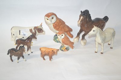Lot 350 - Group of Beswick figures including a large and...