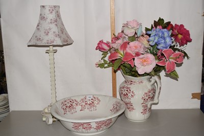 Lot 186 - A wash bowl and jug together with a quantity...