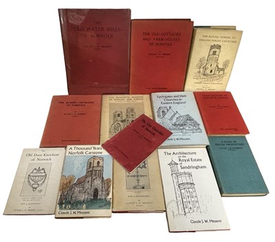 Lot 910 - ONE BOX: Various CLAUDE J W MESSENT volumes,...