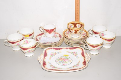 Lot 212 - Quantity of Windsor floral decorated tea wares