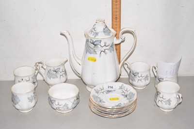 Lot 216 - Royal Albert silver maple coffee set