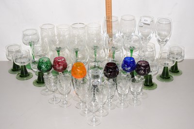 Lot 225 - Collection of various drinking glasses to...