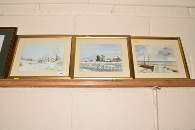 Lot 248 - A E Chapman, group of three studies winter and...