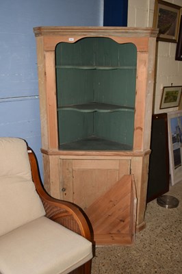 Lot 264 - A Victorian floor standing pine corner cabinet...