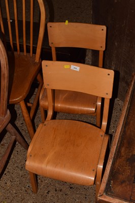 Lot 315 - A pair of child's school chairs