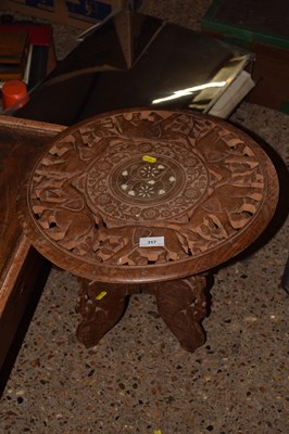 Lot 317 - Small folding hardwood table