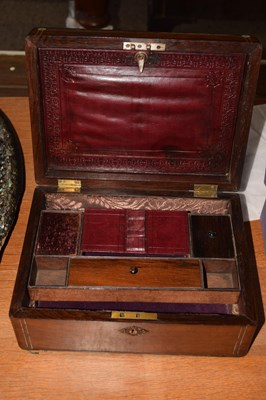 Lot 347 - A Victorian rosewood and mother of pearl...