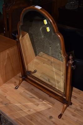 Lot 351 - A 20th Century arched bevelled dressing table...