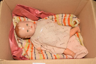 Lot 352 - A vintage baby doll, head unsigned