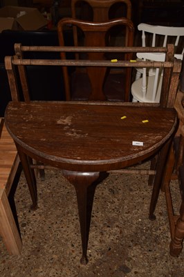 Lot 353 - Mixed Lot: Towel horse, hall table and an oak...