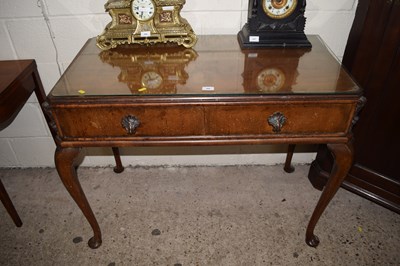 Lot 366 - An early 20th Century walnut veneered two...