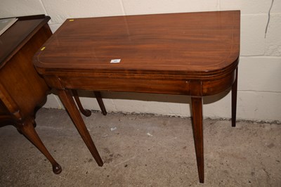 Lot 369 - A Georgian mahogany and line inlaid card table...