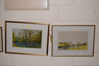 Lot 269 - G G Read two studies of a riverside scene and...