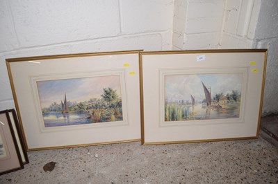 Lot 274 - L Scanttebury, two studies of Broadland river...